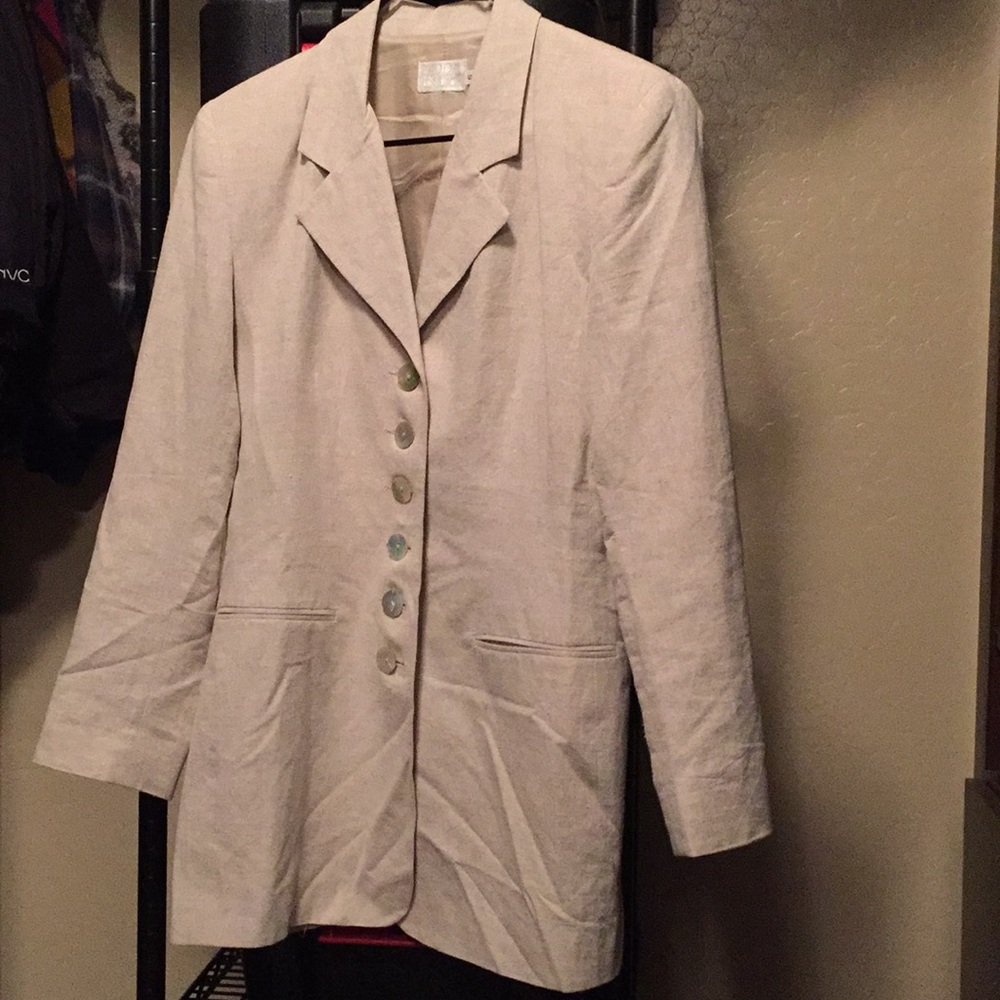 2 piece ladies suit khaki with skirt and jacket